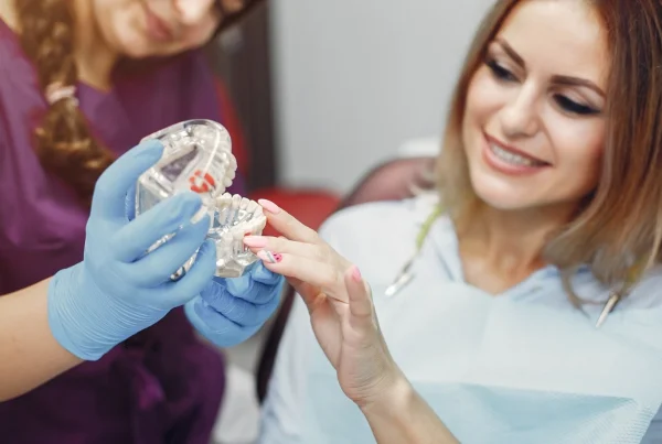 Dental braces model demonstration